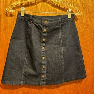 Womens faux jean button up skirt only worn once
